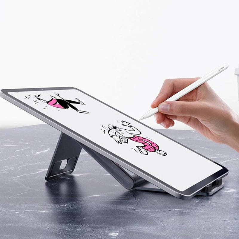 Foldable Aluminum Phone Tablet Holder Desktop Stand Mount Bracket Support - Image 3