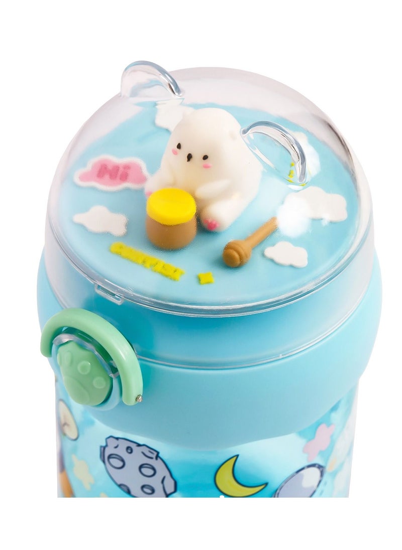 Eazy Kids زجاجة مياه 580 مل مع شفاطة - خضراء  - Image 5