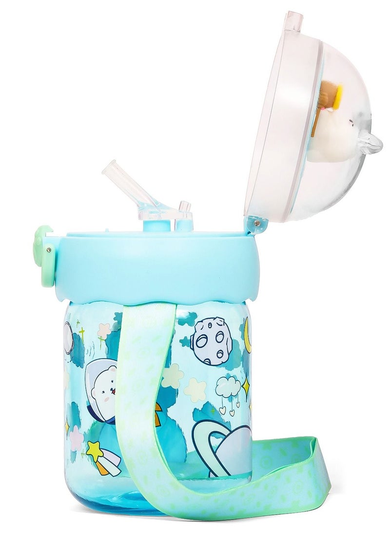 Eazy Kids زجاجة مياه 580 مل مع شفاطة - خضراء  - Image 4