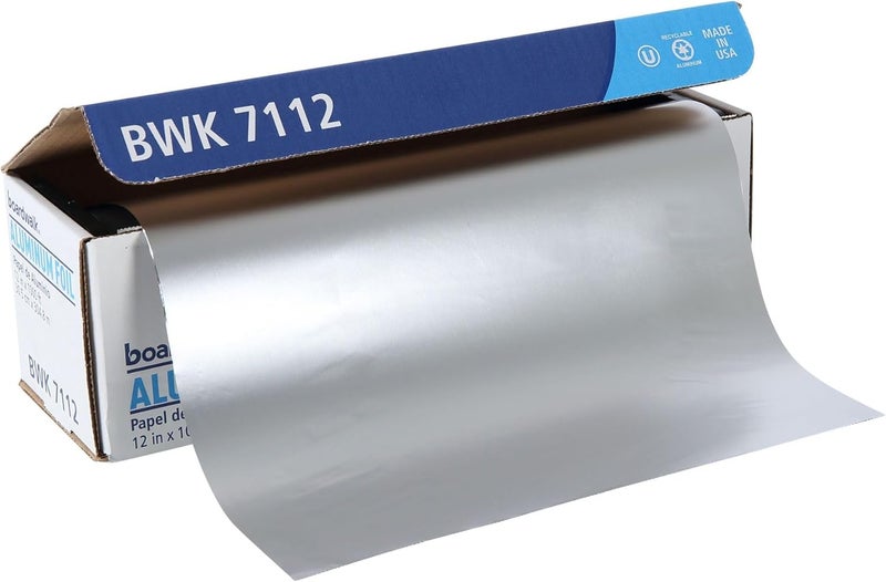 boardwalk لفافة ألمنيوم عالية الجودة من بورد ووك BWK7112 12x 1000 قدم 16 ميكرون سمك فضي - Image 2
