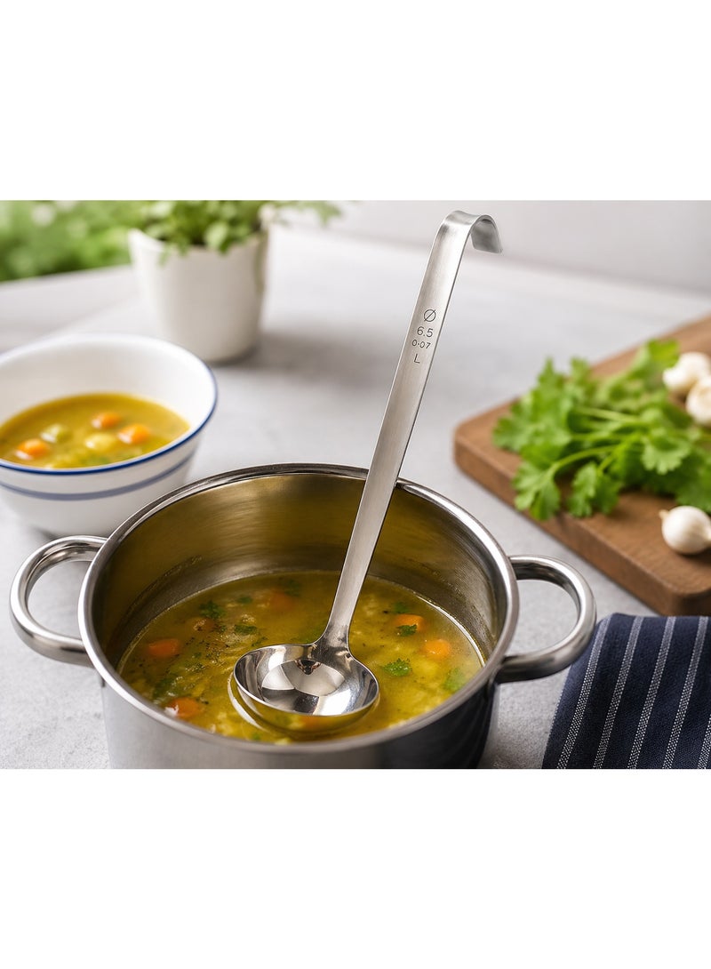 Maxinox Stainless Steel Ladle 6.5 cm Silver | Durable Soup & Serving Spoon for Kitchen Use - Image 2