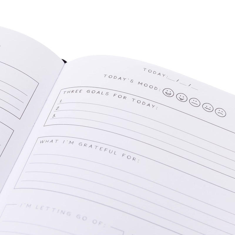 Graphique دفتر العناية الذاتية غرافيك | تصميم مانيفيست | تأكيدات، أهداف، تأملات | دفتر موجه مع تلميحات | مخطط اليقظة اليومية | هدية للنساء | 256 صفحة | 6” × 8” - Image 3