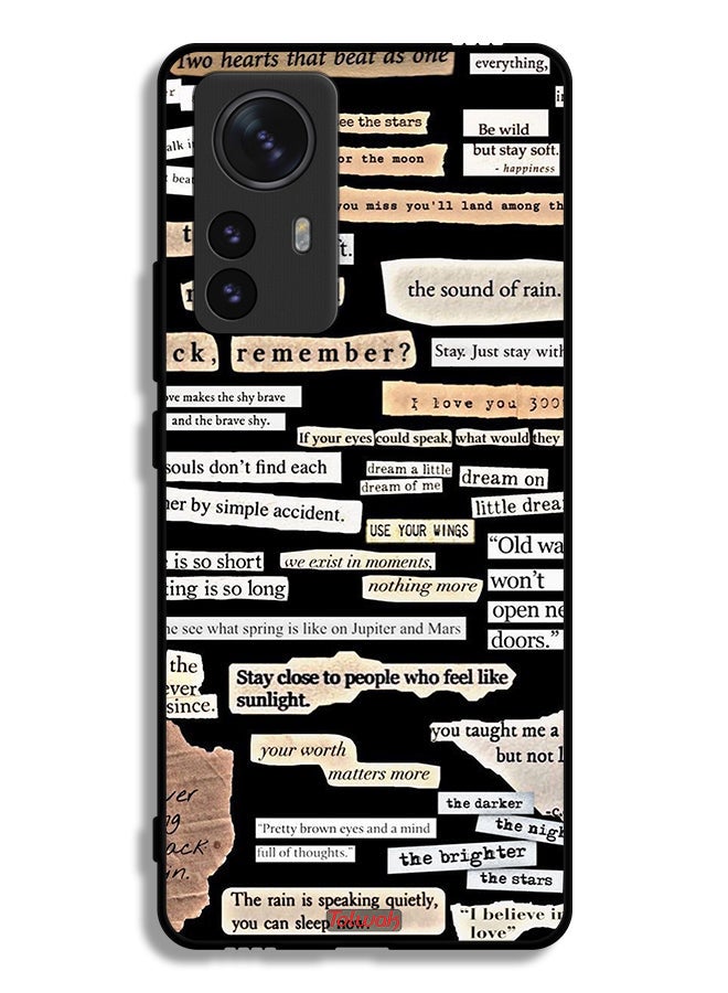 Tolwak Xiaomi 12 Pro Protective Case Cover Quotes Stickers - Image 2