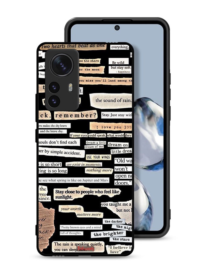 Tolwak Xiaomi 12 Pro Protective Case Cover Quotes Stickers - Image 1