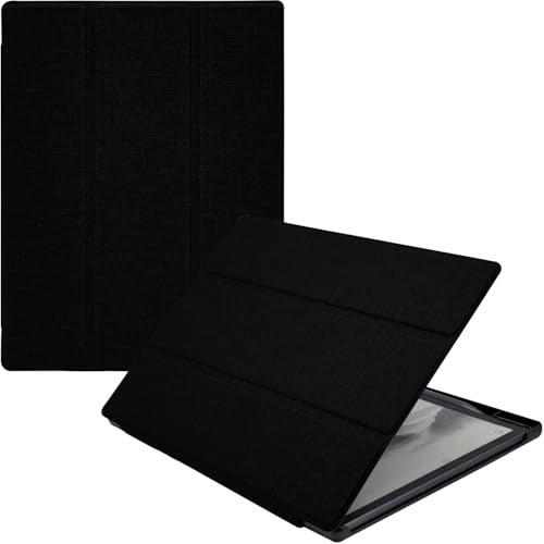 GOVTVA Protective Folio Case for iFLYTEK AINOTE Air 2, Ultra-Thin Lightweight Trifold Protective Cover with Built-in Pen Holder Auto Sleep/Wake for AINOTE Air2 Tablet 8.2 inch (Cloth Black) - Image 1