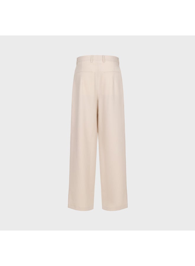 Zara women's Elegant And Versatile Casual Business Pleated Wide-leg Pants - Image 3