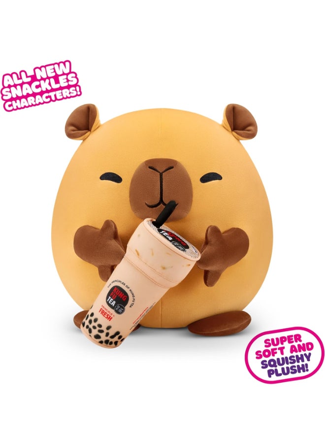 Snackles 77573D Capybara (Kung Fu Tea, Bubble Tea) Series 2 35 cm Plush Toy Medium (35 cm) - Image 2