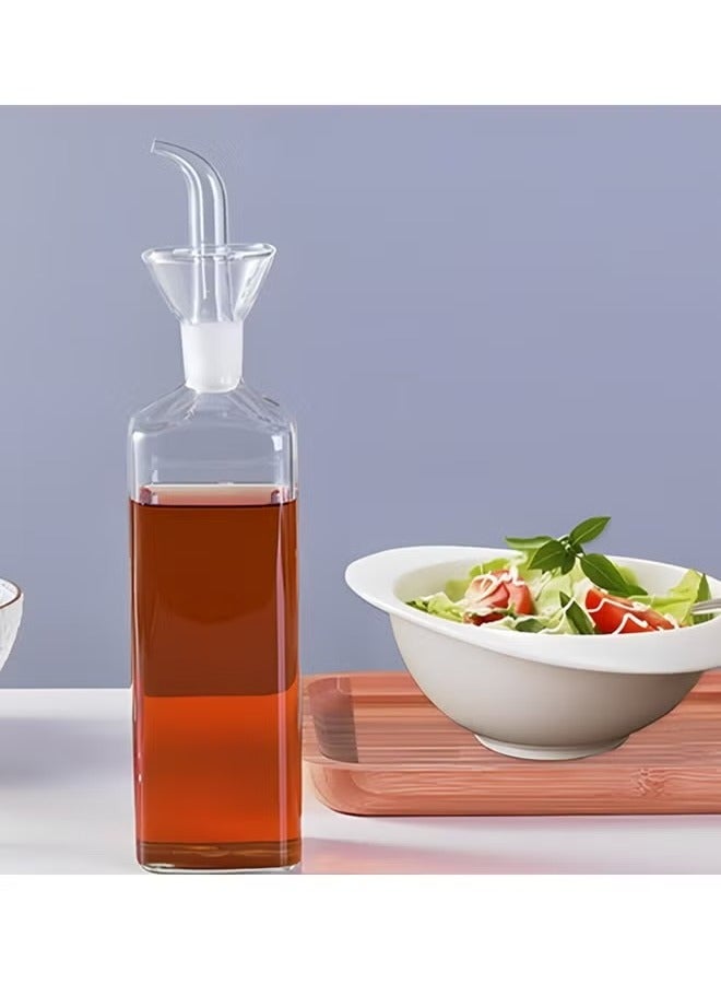 Glass Oil Bottle Olive Oil Dispenser Bottle,Oil and Vinegar Dispenser Spout，bottle Glass Cooking Oil Vinegar Measuring Dispenser with Spout for Kitchen and BBQ(500Ml/17Oz) - Image 3