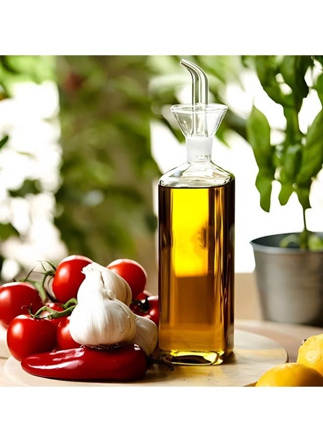 Glass Oil Bottle Olive Oil Dispenser Bottle,Oil and Vinegar Dispenser Spout，bottle Glass Cooking Oil Vinegar Measuring Dispenser with Spout for Kitchen and BBQ(500Ml/17Oz) - Image 5