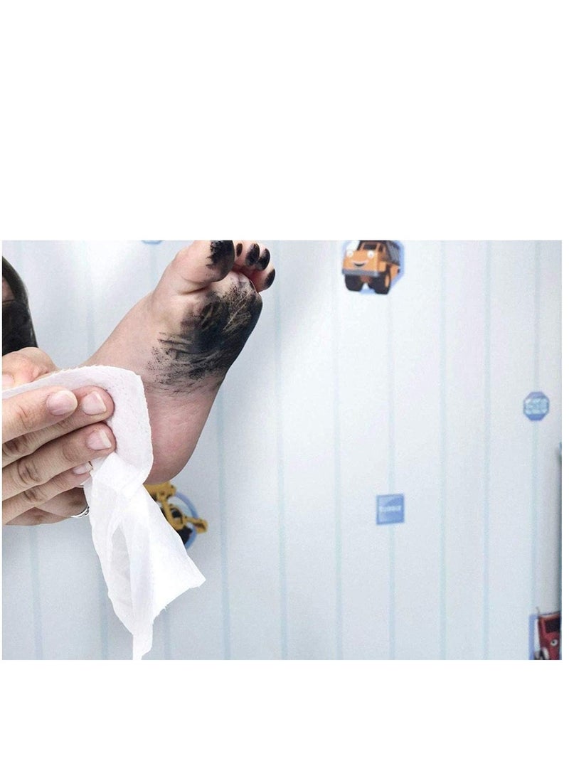 SYOSI Baby Footprint Kit Easy Clean Safe Black Ink Pad for Hand Print and with Lifetime inkpad Guarantee  - Image 5