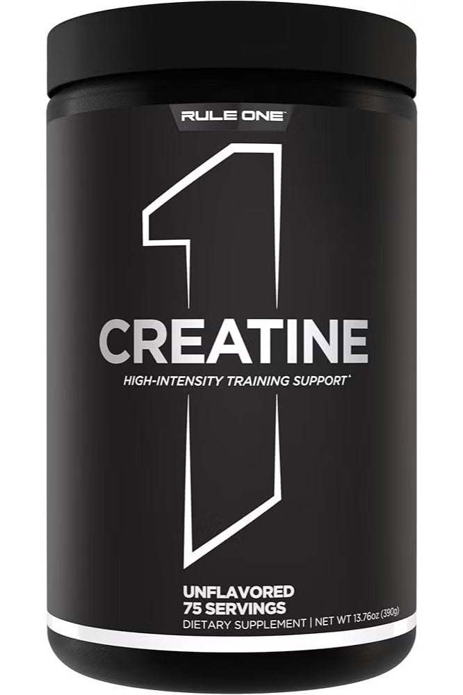 RULE 1 Pure Micronized Creatine Monohydrate for High-Intensity Exercise and Lean Body Mass Support, Flavored and Unflavored, 75 Servings, Unflavored - Image 1