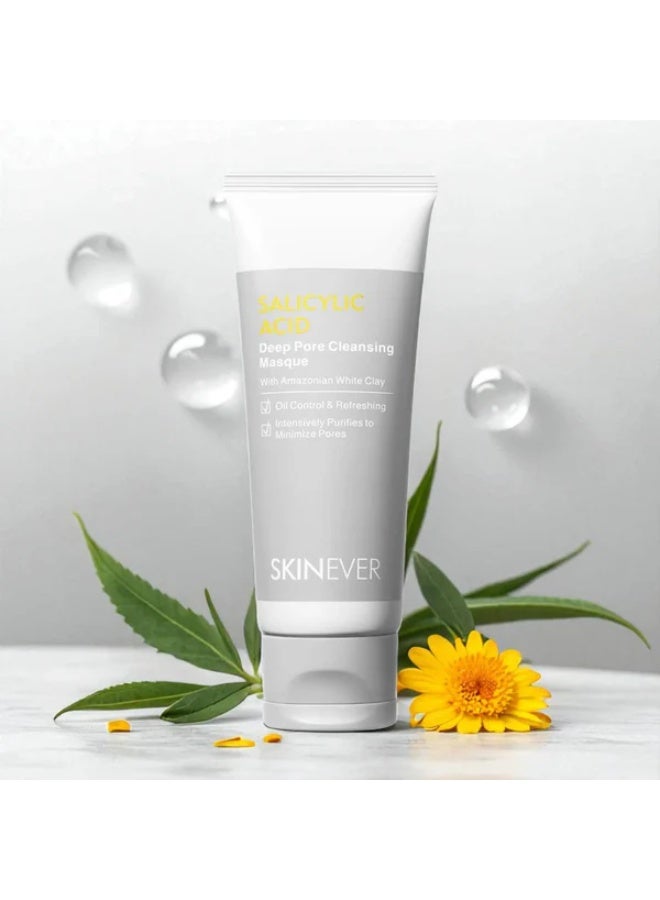 سكينيفر SKINEVER Salicylic Acid Deep Pore Cleansing Mud Mask – Detox & Oil Control | Acne-Prone Skin Care - Image 1