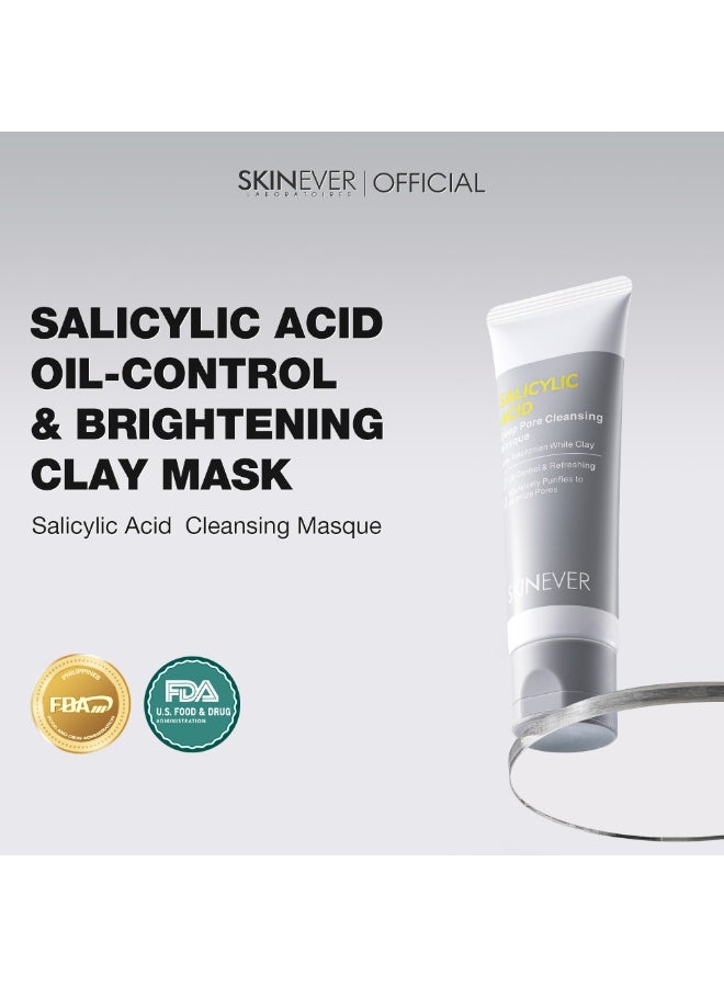 سكينيفر SKINEVER Salicylic Acid Deep Pore Cleansing Mud Mask – Detox & Oil Control | Acne-Prone Skin Care - Image 5