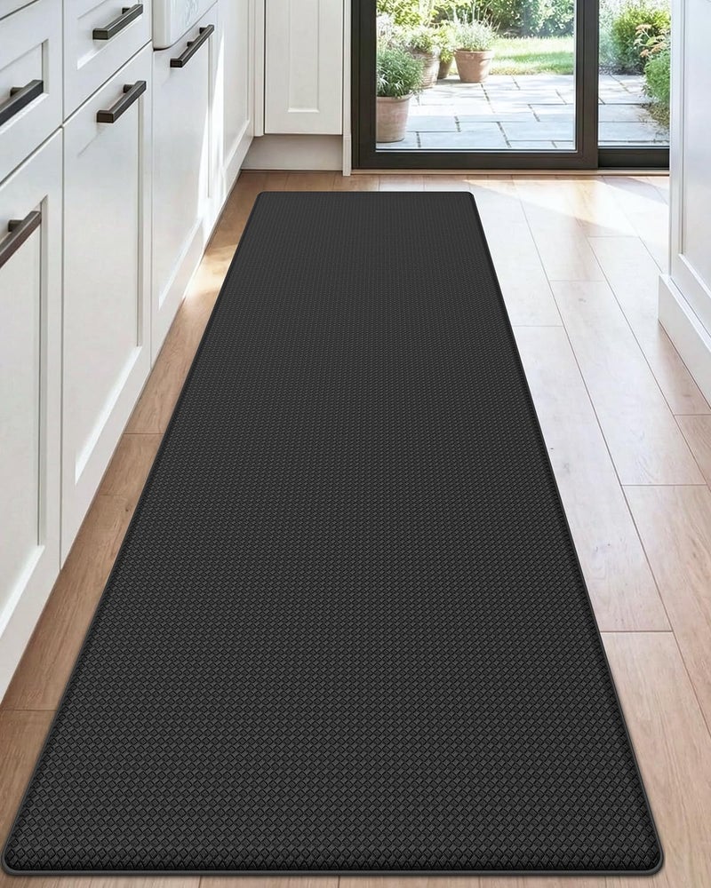 DEXI Kitchen Floor Mats Cushioned Anti Fatigue,17x59, Standing Runner Rug Waterproof, Comfort Memory Foam Padded for Front Sink Laundry, Black - Image 1