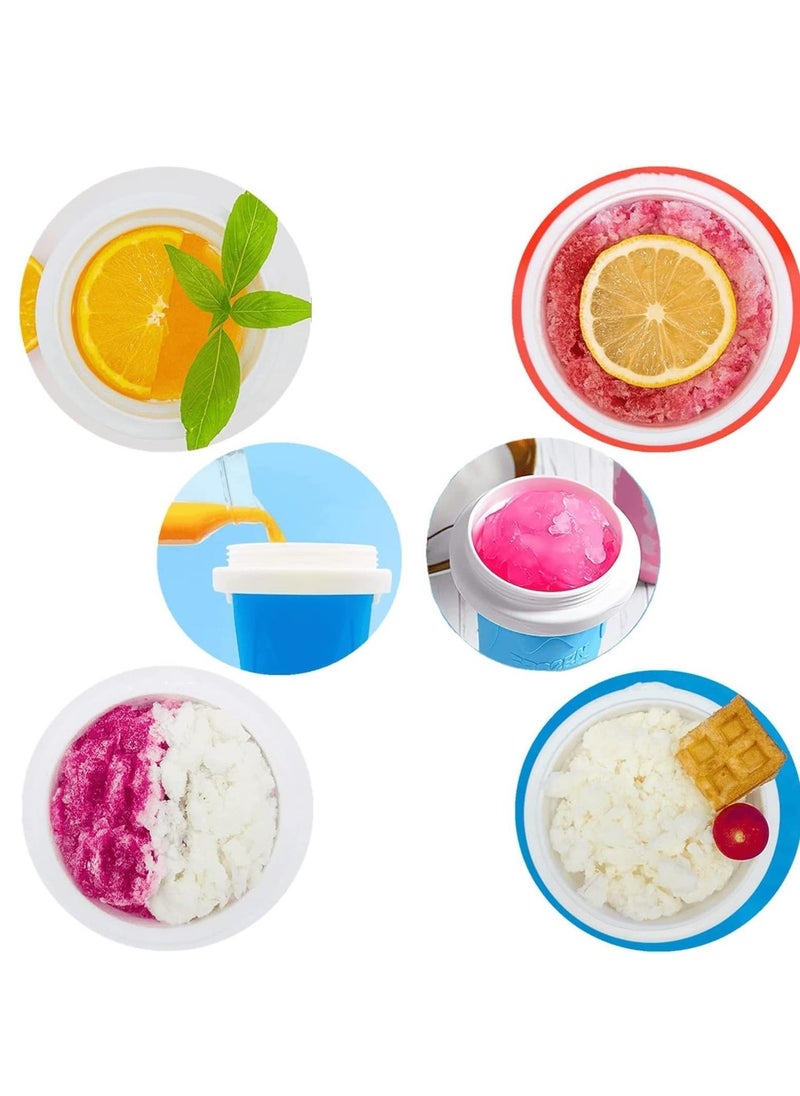 ELTRAZONE Slushie Maker Cup, Magic Quick Frozen Smoothies Cup Double Layer Squeeze Cup Homemade Milk Shake Ice Cream Maker Cooling Cup DIY for Family - Image 4