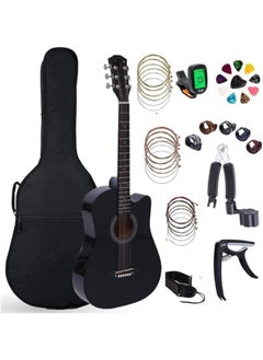Megarya Megarya 38" Black Acoustic Guitar Starter Kit (Combo Offer)  - Image 1