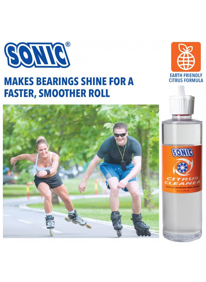 SONIC Citrus Skate Bearing Cleaner, Cleans Inline Skate, Roller Skate and Skateboard Bearings, Earth friendly, 8 oz, Made in USA - Image 2