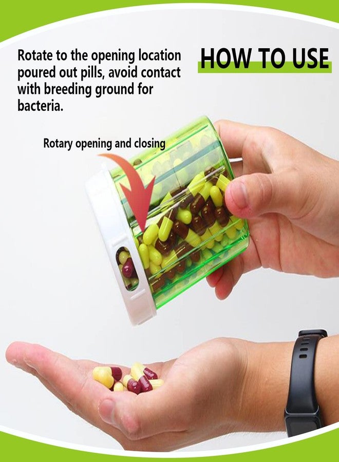 INVODA Pill Organizer 4 Compartment 2PCS Pill Dispenser Large Portable Pill Box Monthly Medicine Organizer for Pills, Fish Oils, Vitamins, Supplements (Pill Case 2 Pack + Self Adhesive Labels - Image 4
