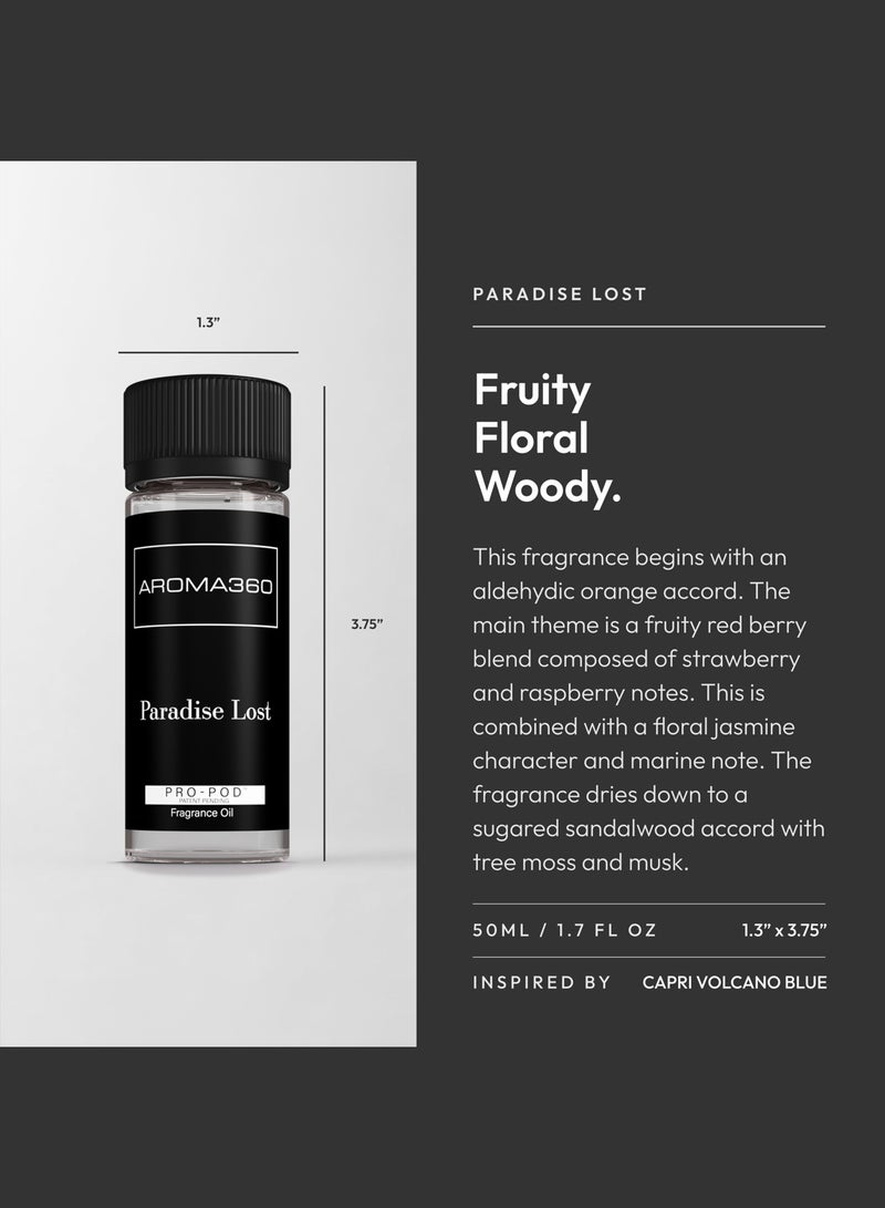 AROMA360 Paradise Lost Pro-Pod Oil Blend - Hotel Inspired for Luxury Essential Oil Diffusers - Aromatherapy Scent Diffuser Oil - Orange, Raspberry, and Marine  - Image 3