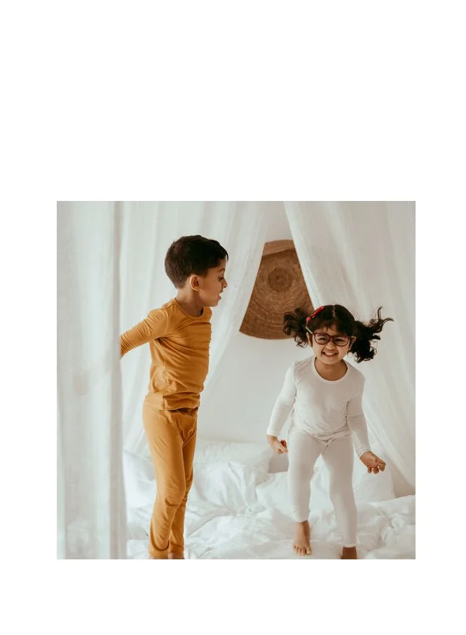 Anvi Baby Bamboo Spandex Pajama 3T- White