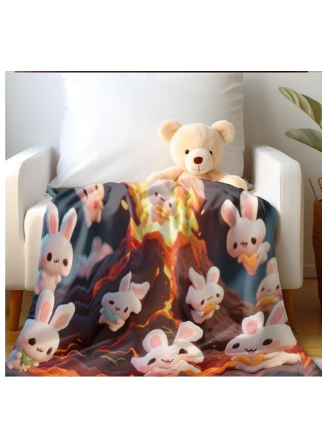 عام بطانية رقيقة من الفانيلا (دافئة ومريحة، ومناسبة للنوم واستخدام الألعاب وإزالة الغبار ومقاومة للرمل) 150 سم * 200 سم - 746 - Image 3