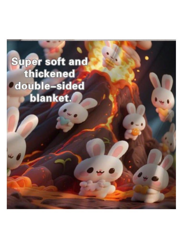 عام بطانية رقيقة من الفانيلا (دافئة ومريحة، ومناسبة للنوم واستخدام الألعاب وإزالة الغبار ومقاومة للرمل) 150 سم * 200 سم - 746 - Image 4