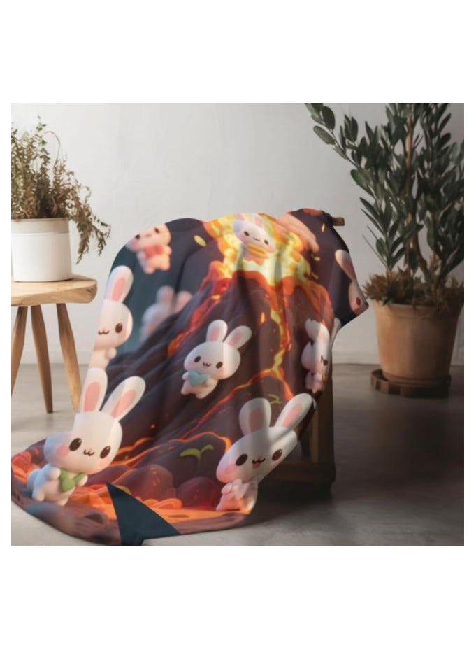 عام بطانية رقيقة من الفانيلا (دافئة ومريحة، ومناسبة للنوم واستخدام الألعاب وإزالة الغبار ومقاومة للرمل) 150 سم * 200 سم - 746 - Image 5