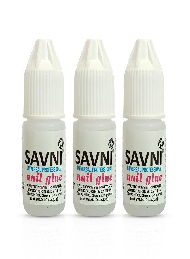 Savni Professional Press On Nail Glue 3g Each (Pack of 3) - Image 2