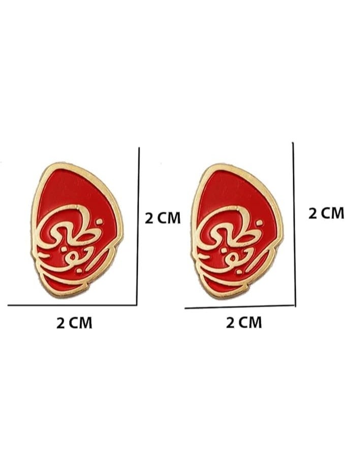 RYN تصميم شعار خط دبي أبوظبي ملصق ثلاثي الأبعاد شارة 2 قطعة معدنية 2 سم - Image 2