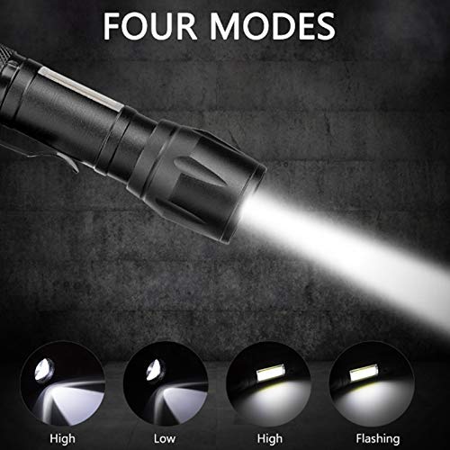 Naivete 2 in 1 Led Flashlight Zoom Light Mini Size Telescopic Portable Torch with Pen Clip Outdoor Other Camping, Aluminum, 200 lumens (2 in 1 LED Flashlight Zoom Light) - Image 2