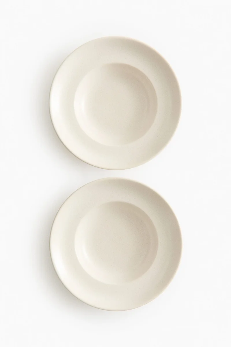 H&M 2-pack reactive-glaze deep plates