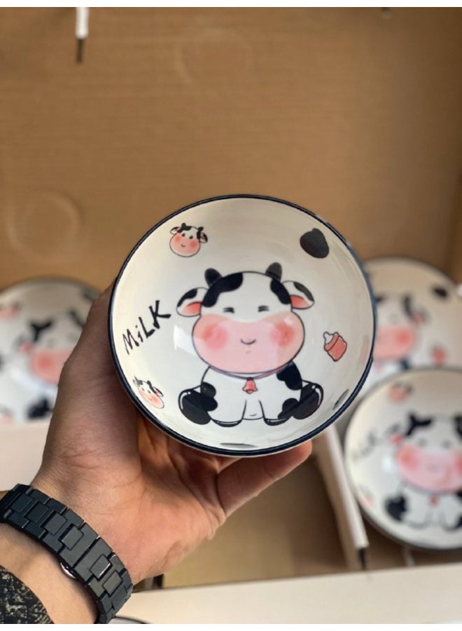 Cow-themed porcelain bowl set - Image 1
