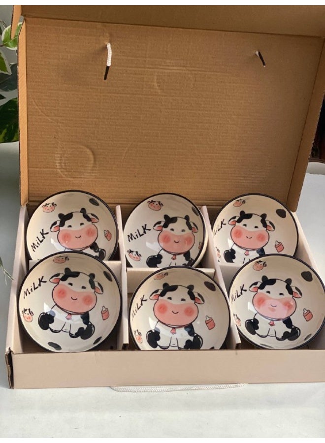 Cow-themed porcelain bowl set - Image 2