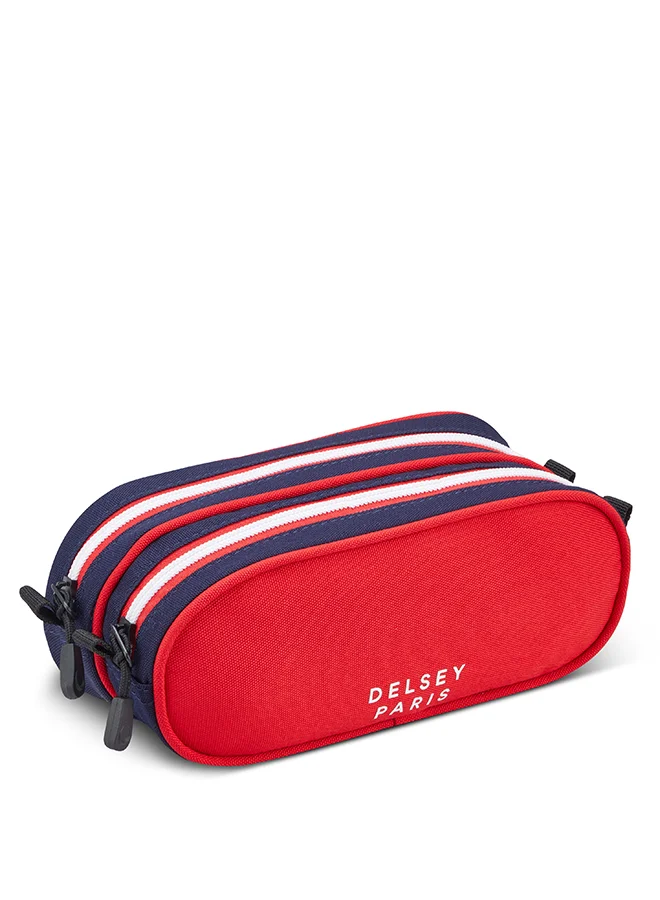 DELSEY Paris Back To School 2025 2-Compartment Pencil Case – Red