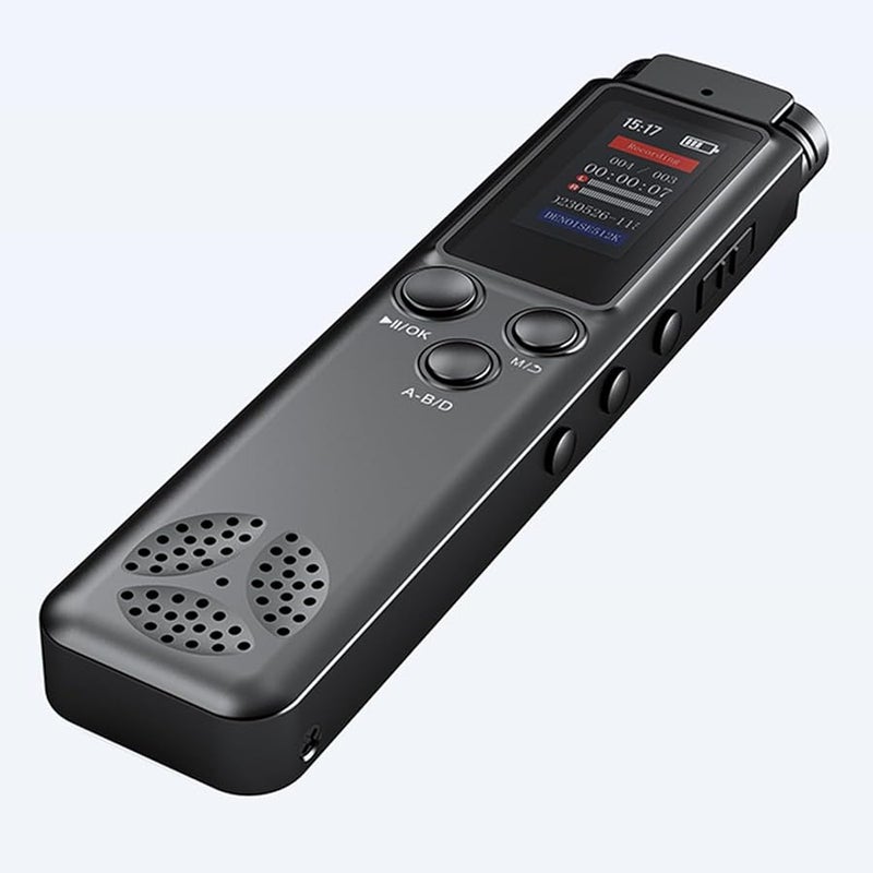 64GB Digital Voice Recorder Voice Activated Noise Cancelling for Lectures Meetings USB C Charging Multiple Format - Image 3