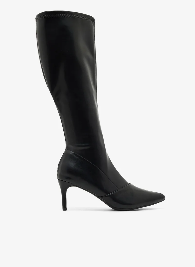 ELLA Pointed Toe Stiletto Heel Knee Boots