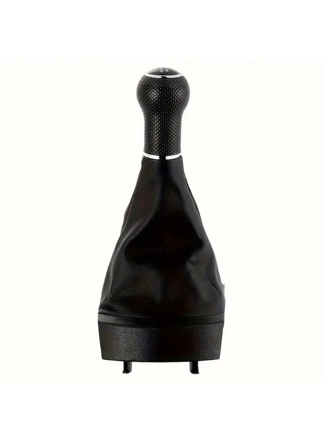 Black 5 Speed Leather Gear Shift Knob Boot For Seat Ibiza 2002 To 2010 - Image 5