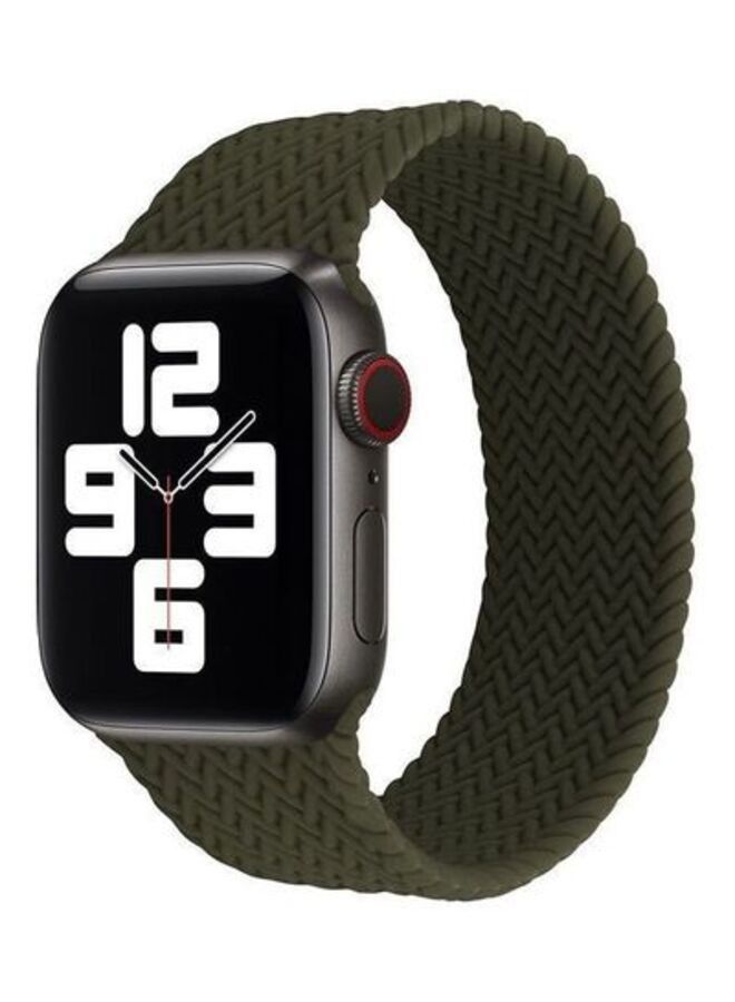 ACLIX Silicon Braided Replacement Strap For Apple Watch Series 7/6/SE/5/4 41/40/38 mm Small Green