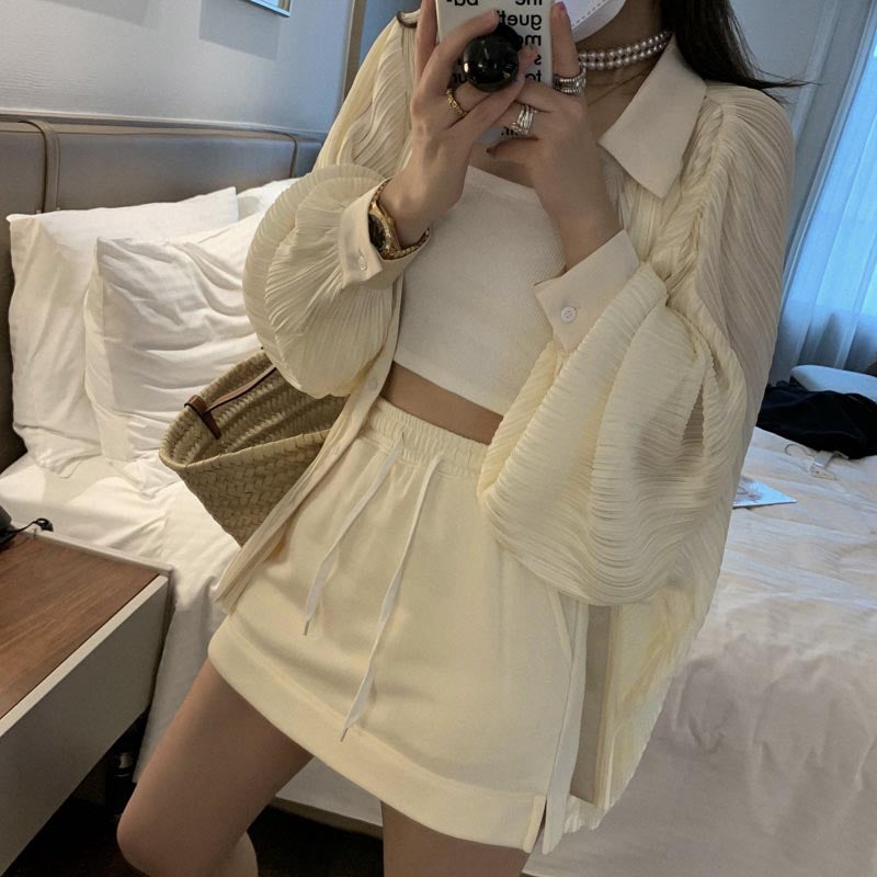 Generic Drawstring Short Skirt One-step Skirt Anti-walking Hip Skirt Slimming A- line Tennis Sports Pants Skirt Dance Skirt for Women in Summer Mustard Green  - Image 2