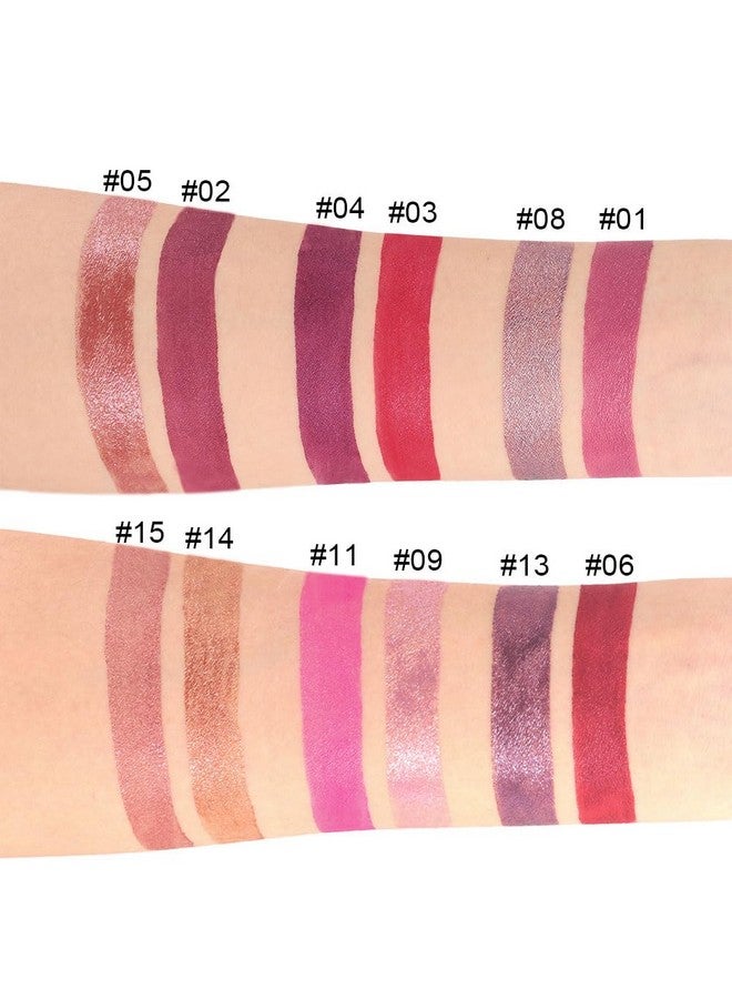 evpct 2Pcs Mauve & Taupe Purple Matte To Glitter Liquid Lipstick Long Lasting Lip Set Kit For Women Diamond Shiny Glitter Sparkly Glossy Metallic Shimmer Sparkle Waterproof Lipstick Lip Gloss 01+08 - Image 5