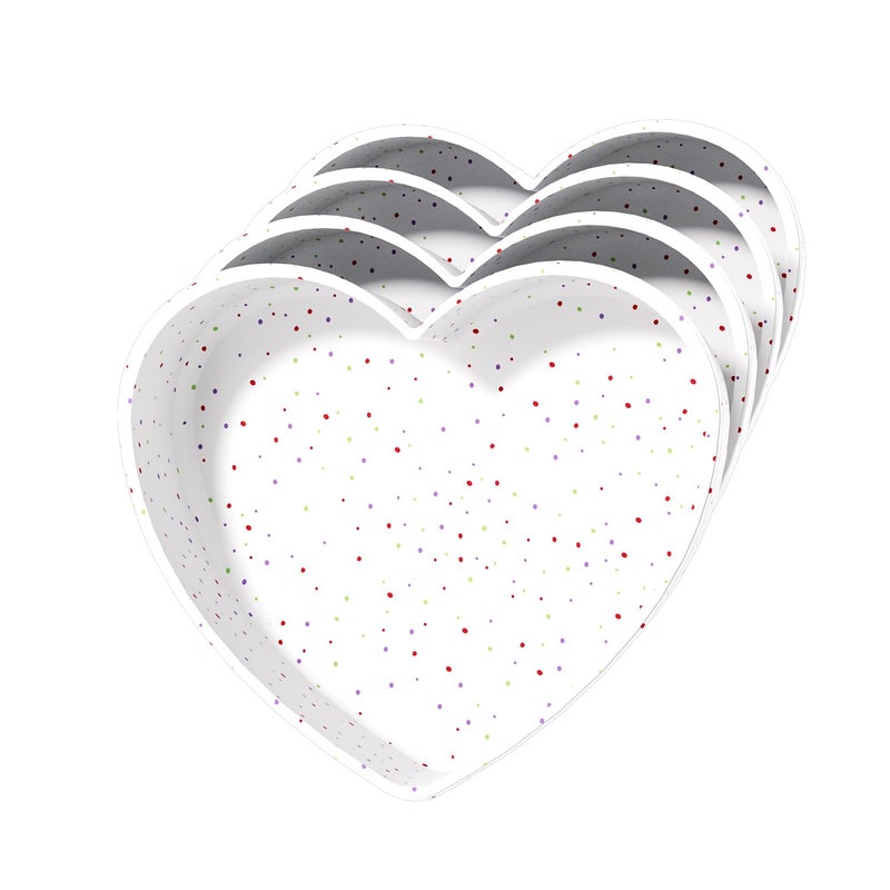 saphe Silicone 10 Inch Cake Pans - Heart Shaped Baking Molds, Set of 4 Cake Molds for Cake, Cheesecake, Rainbow Cake (heart shaped) - Image 1