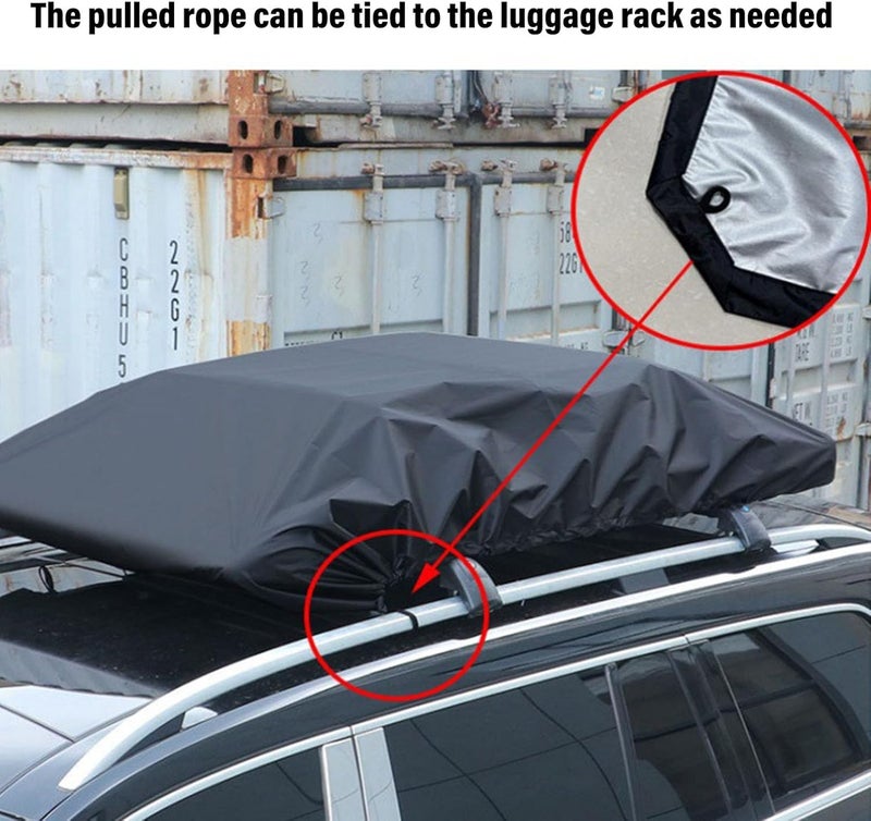 GOWENIC Car Roof Box Cover, Rack Cover, 210D Silver Coated Oxford Cloth, Dust Rain Proof Roof Bag for SUV Outdoor Travel (270 * 145cm) - Image 5