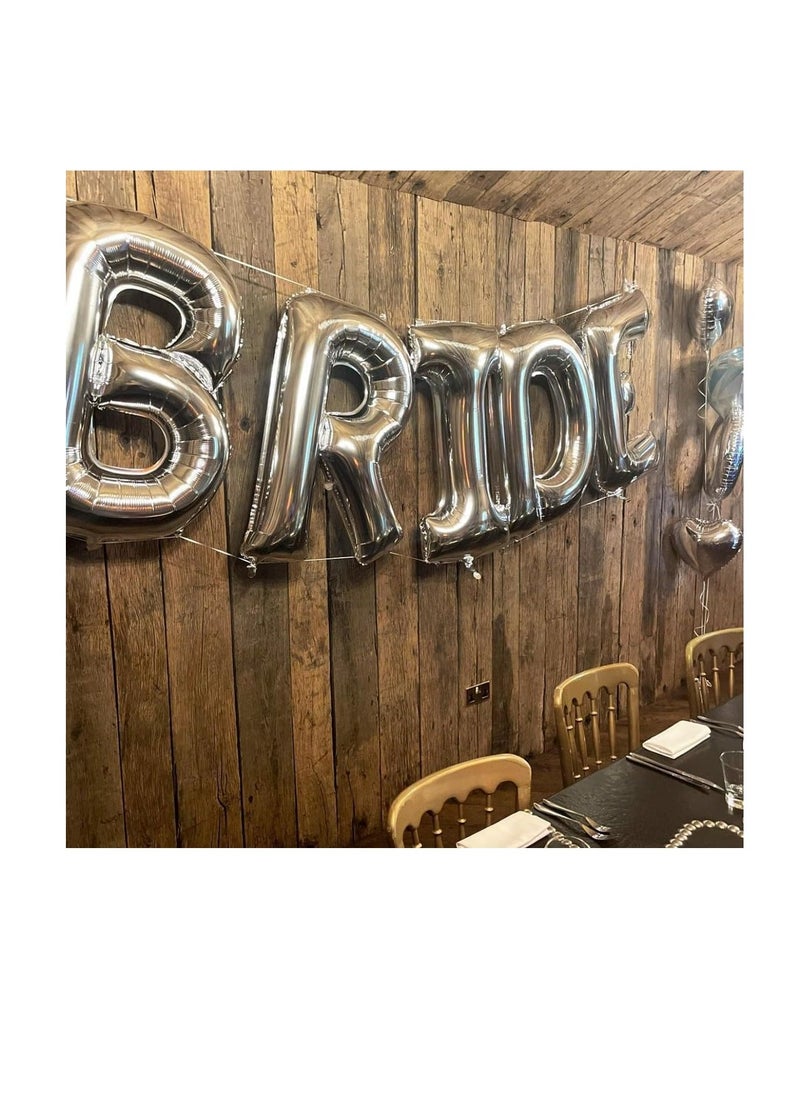 Party with Emma Silver Letter A to Z Balloons 32 inch Large Alphabet Balloons Silver Helium Foil Letter Balloon Banner for Birthday Party Anniversary Wedding Decoration (Silver-W)  - Image 2