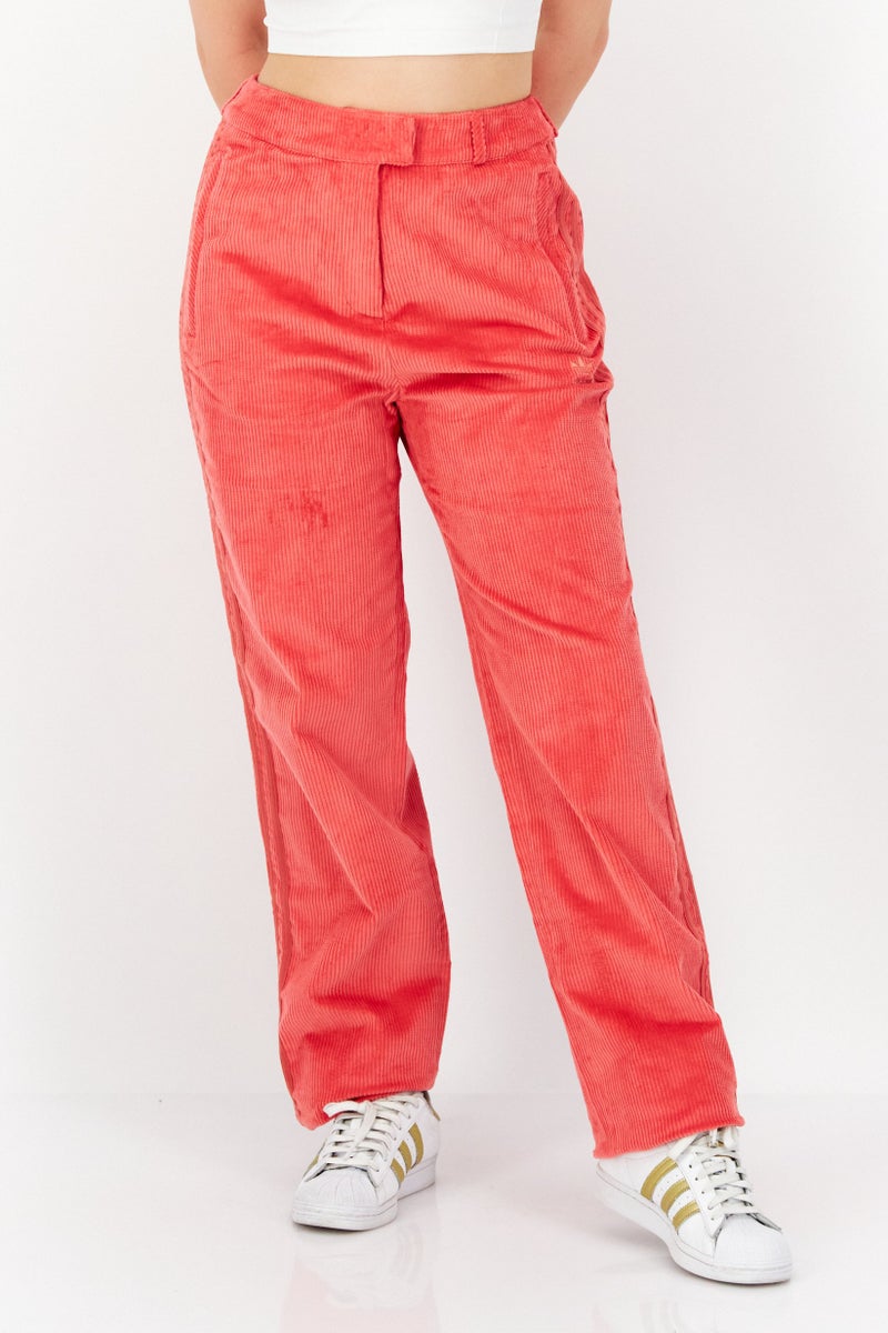 adidas Originals Women Sportswear Fit Training Corduroy Pants, Coral  - Image 1