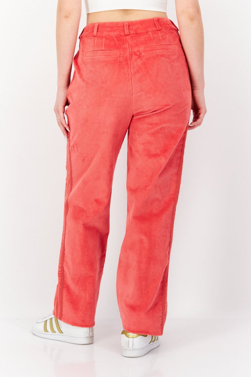 adidas Originals Women Sportswear Fit Training Corduroy Pants, Coral  - Image 2