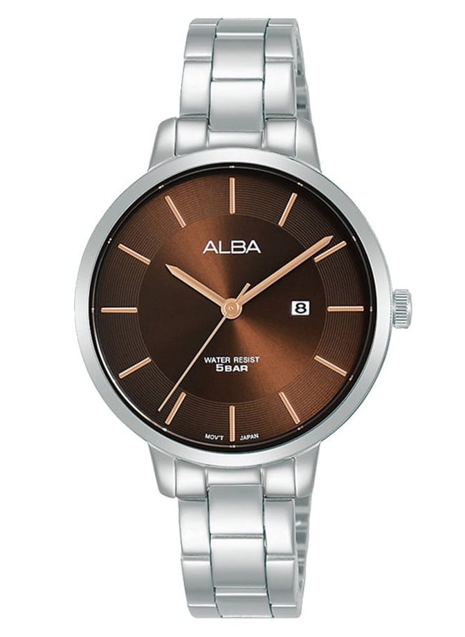 Alba Alba AH7AF7X Men’s Stainless Steel Quartz Analog Wrist Watch 