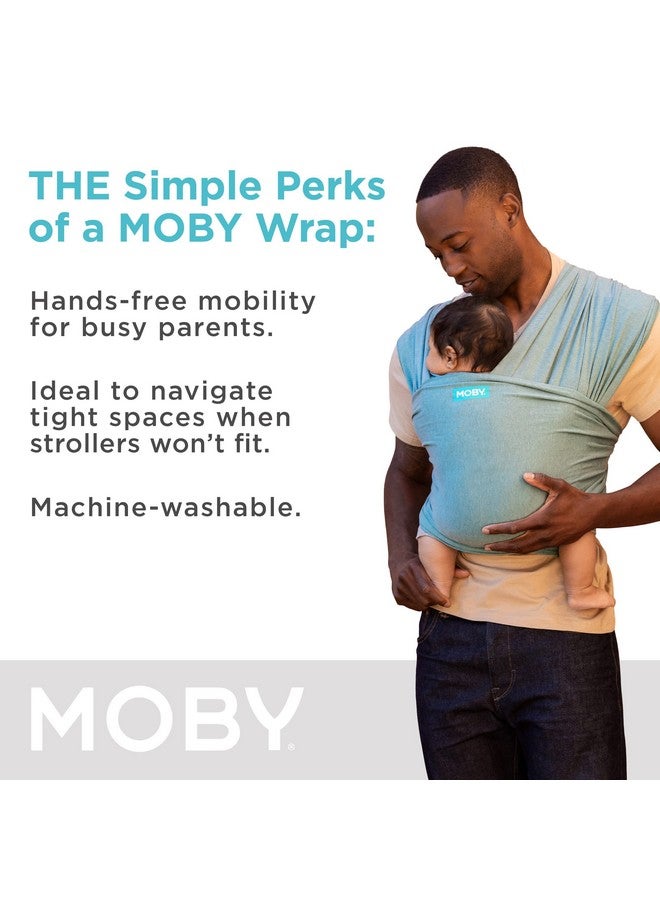 موبي حاملة الأطفال موبي بيبي راب، مناسبة للأطفال حديثي الولادة وحتى الأطفال الصغار (8-33 رطل)، حاملة أطفال، خفيفة الوزن للغاية وتصميم حر اليدين، قابلة للتعديل لتناسب جميع أنواع الجسم (هيدرو) - Image 3