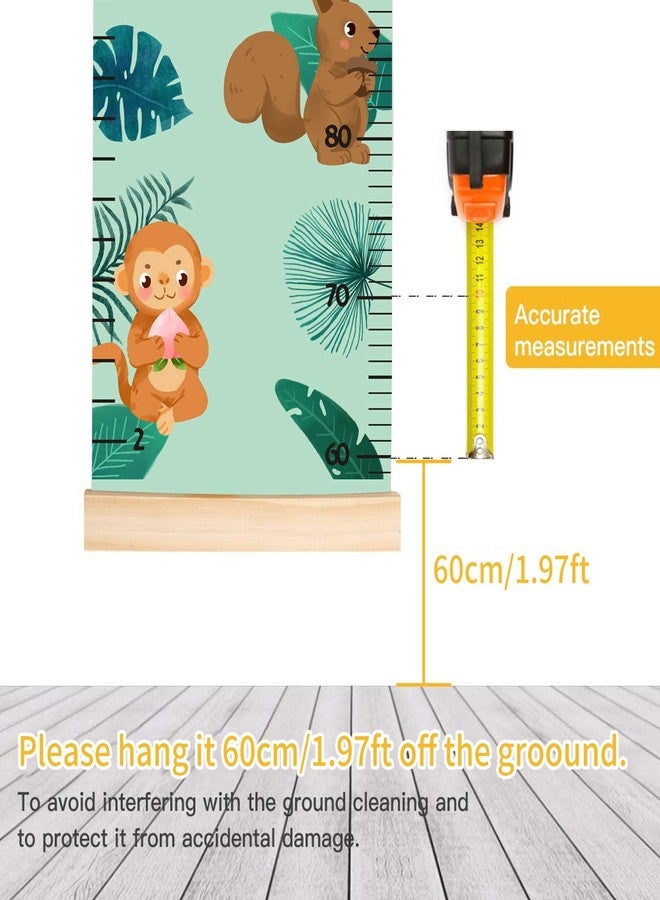 Lvpai Animals Growth Chart for Kids, Baby Height Chart, Canvas Height Measuring Rulers for Boys Girls (Animals 5) - Image 5