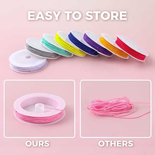 MAKERSLAND Elastic Cord for Making Jewelry 1mm 130m/142Yards 10Roll Multicolor Stretch String Beading Crafting for DIY Masks Jewelry Making Necklace Bracelet Beading Craft Thread - Image 5