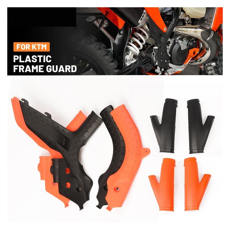 Orange Frame Guards Motorcycle Body Protector Compatible with SX SXF XC XCF EXC EXCF 125 to 500 2019 2023 - Image 3